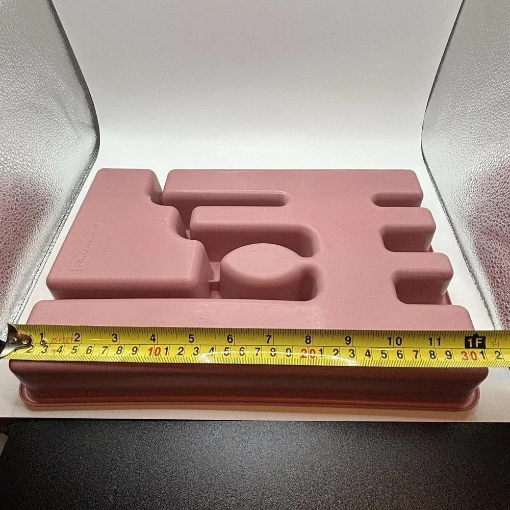 Vintage Rubbermaid 2921‎ Silverware Drawer Organizer Dusty Rose Pink 6 Slot Tray